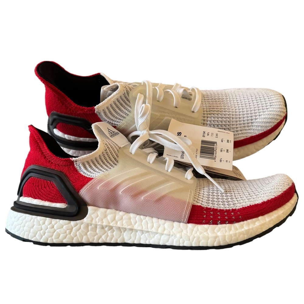 Ultraboost 19 white scarlet 
11US